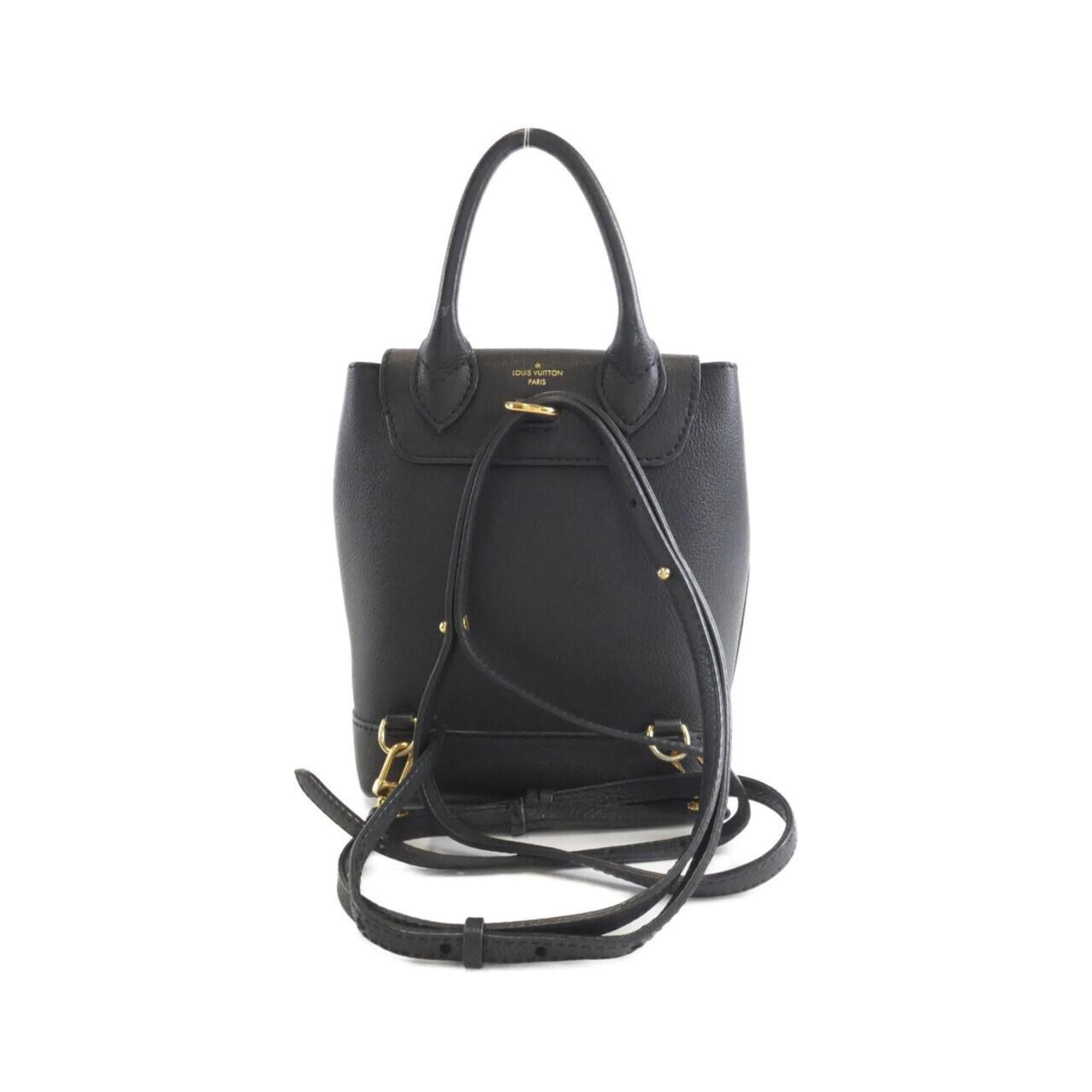 Louis Vuitton Black Leather Backpack