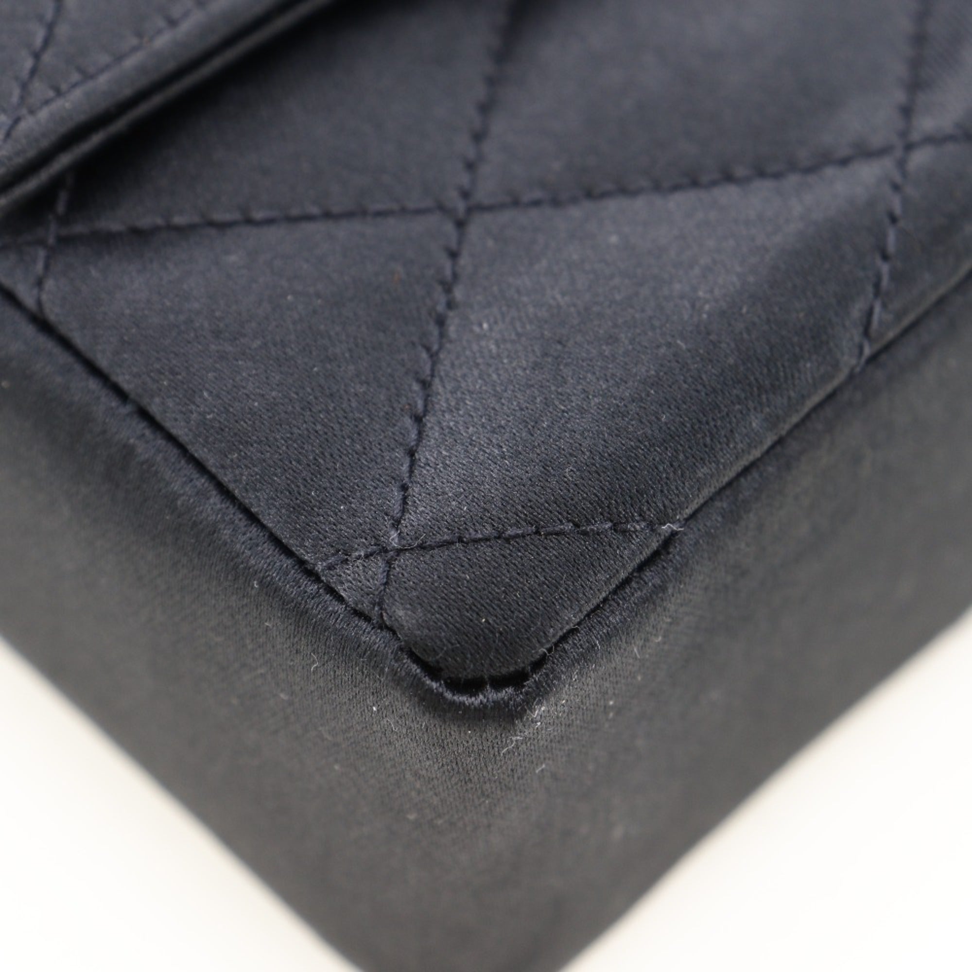 Chanel Black Satin Shoulder Bag