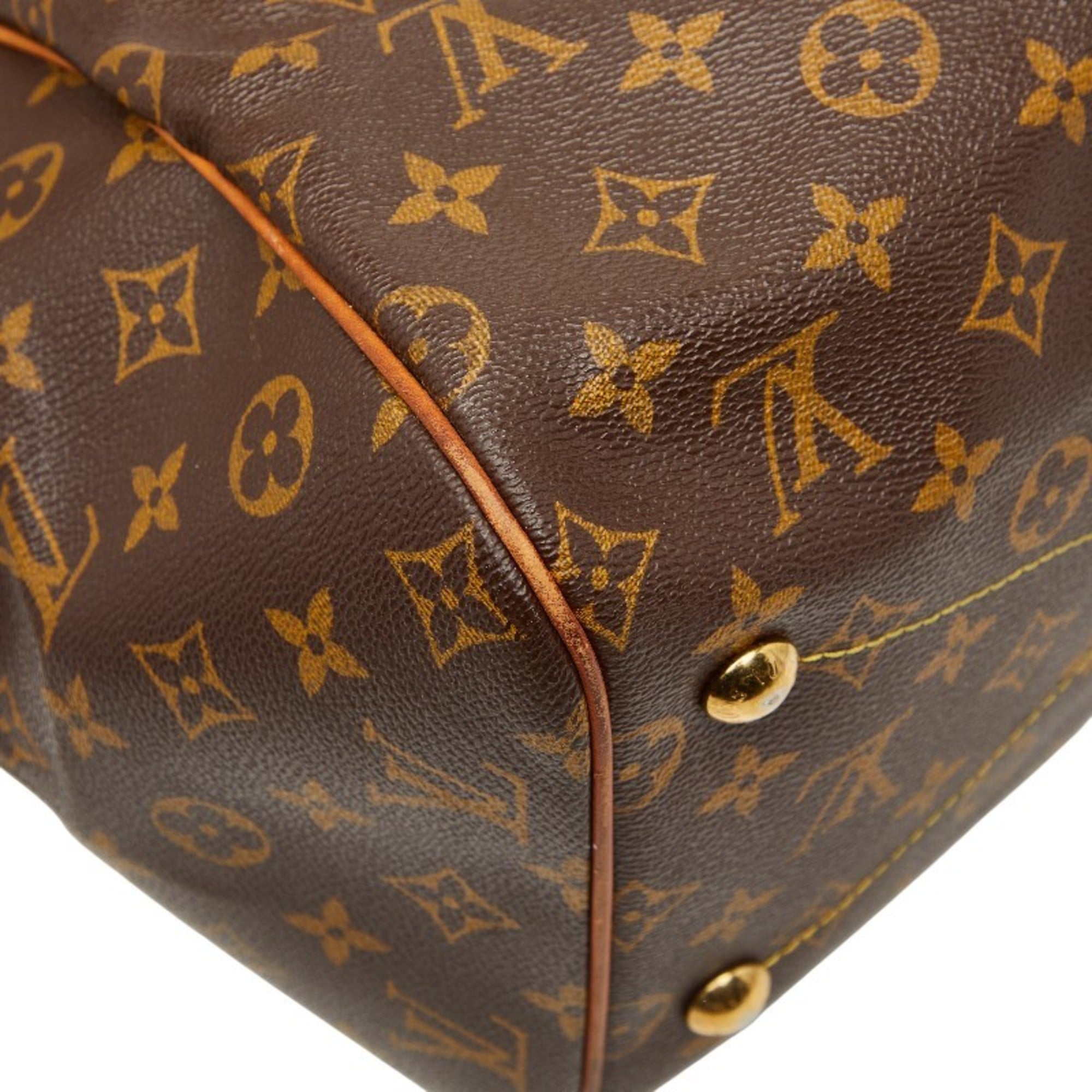 Louis Vuitton Brown Pvc Leather Handbag