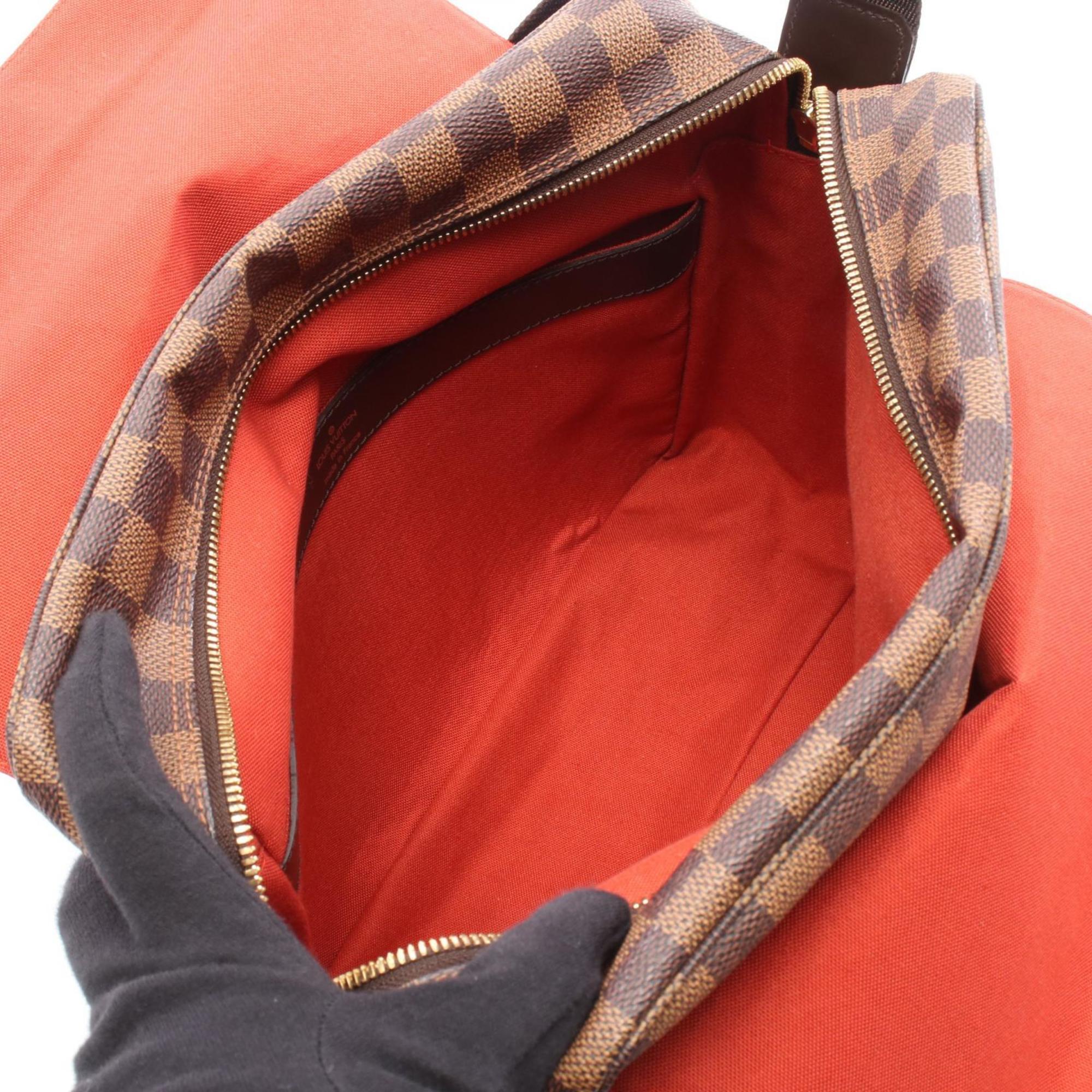Louis Vuitton Brown Damier Canvas Ebene Coated Canvas Leather Shoulder Bag