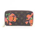 Louis Vuitton Brown Monogram Multi-Color Rose Monogram Rose Long Wallet