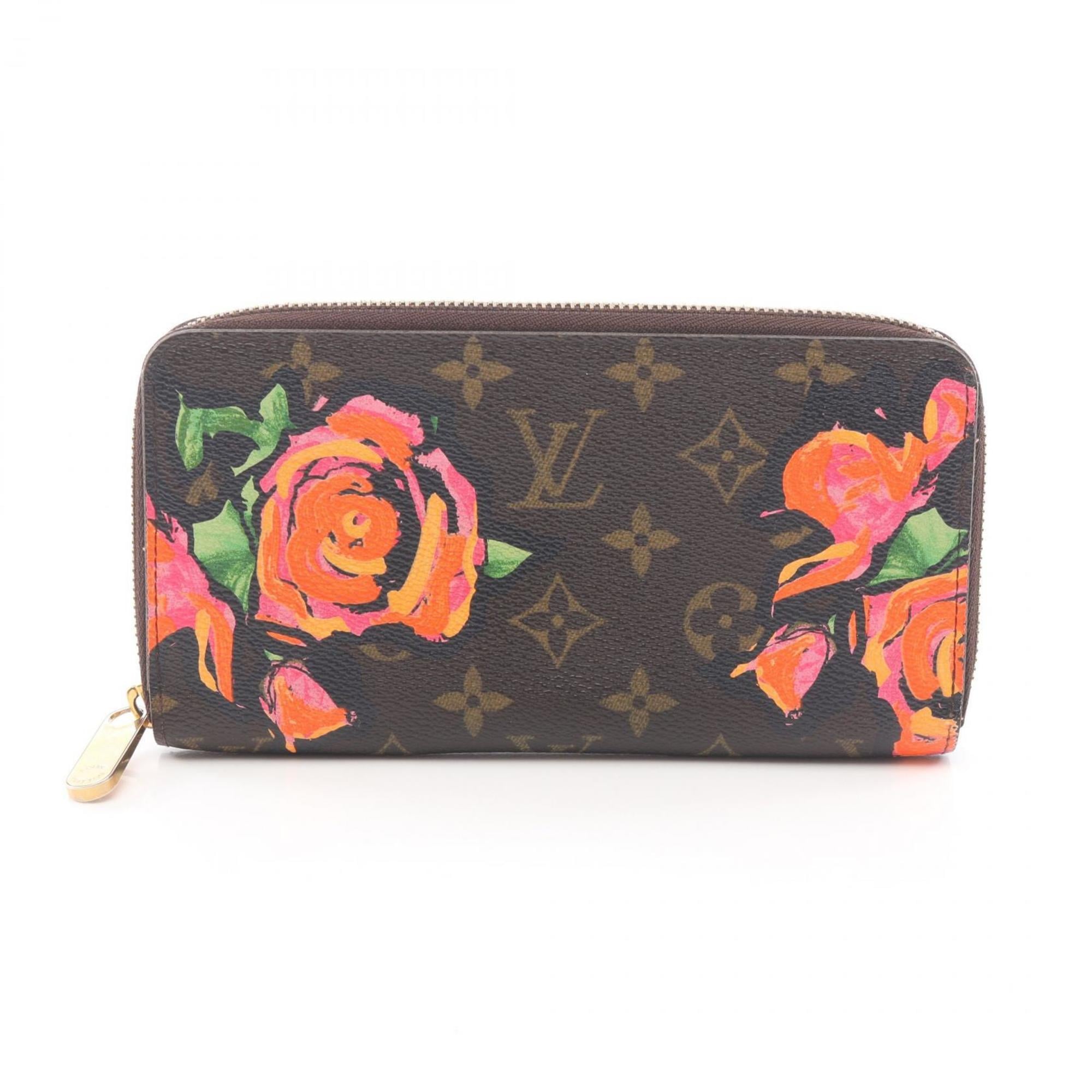 Louis Vuitton Brown Monogram Multi-Color Rose Monogram Rose Long Wallet