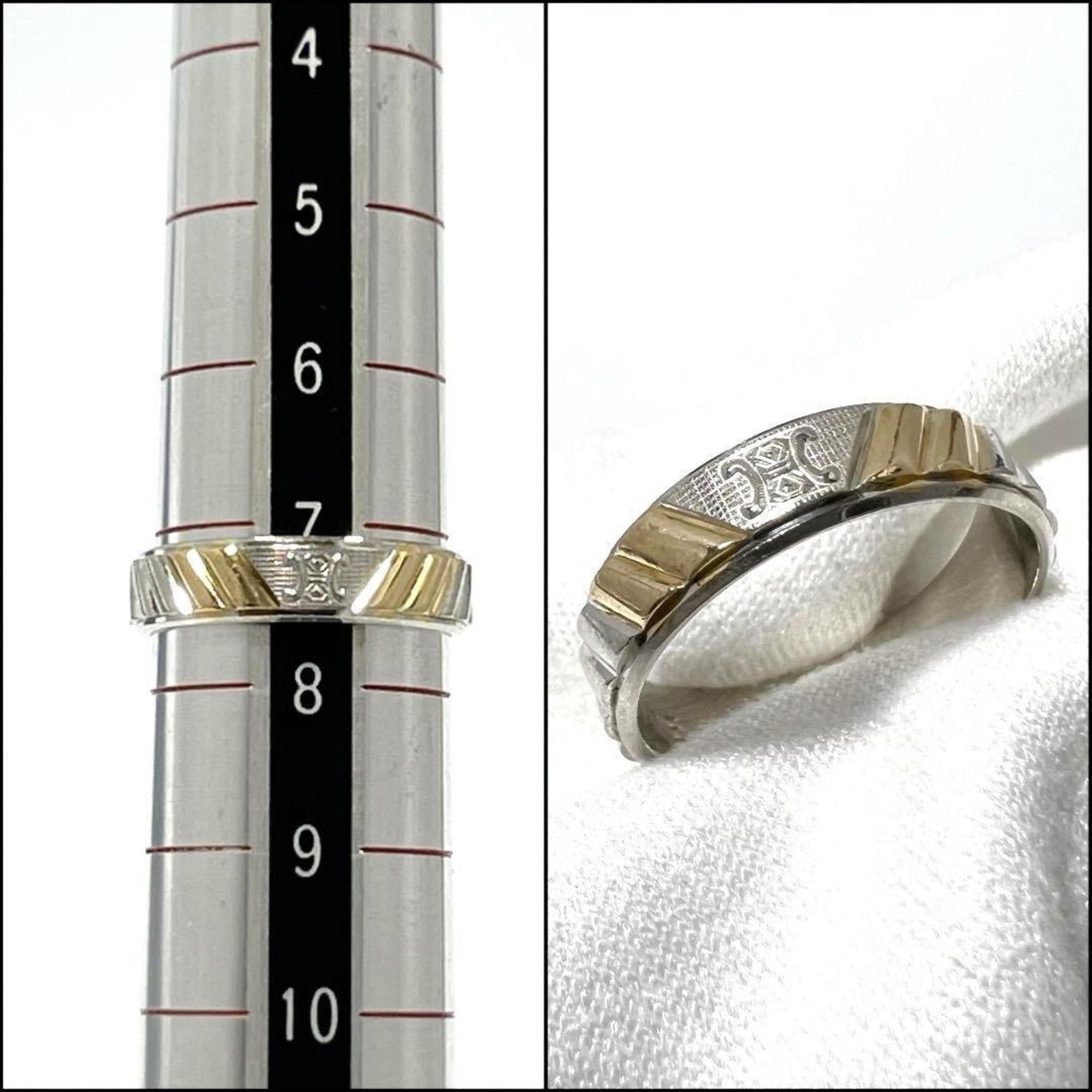 Celine Yellow Gold (18K) Platinum 850 Band Ring