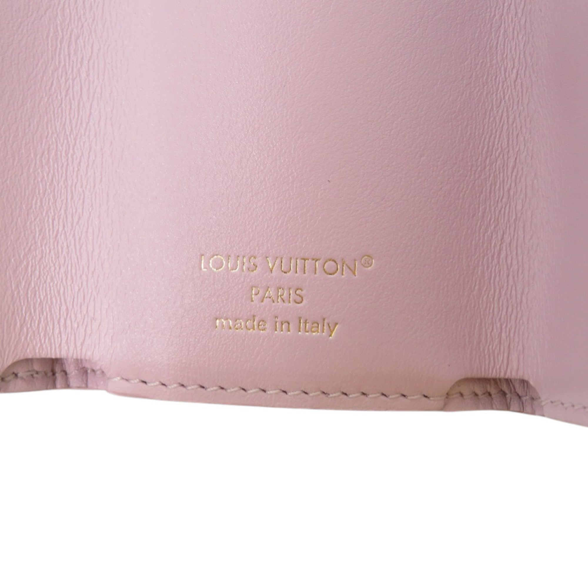 Louis Vuitton Purple Leather Wallet (Tri-Fold)