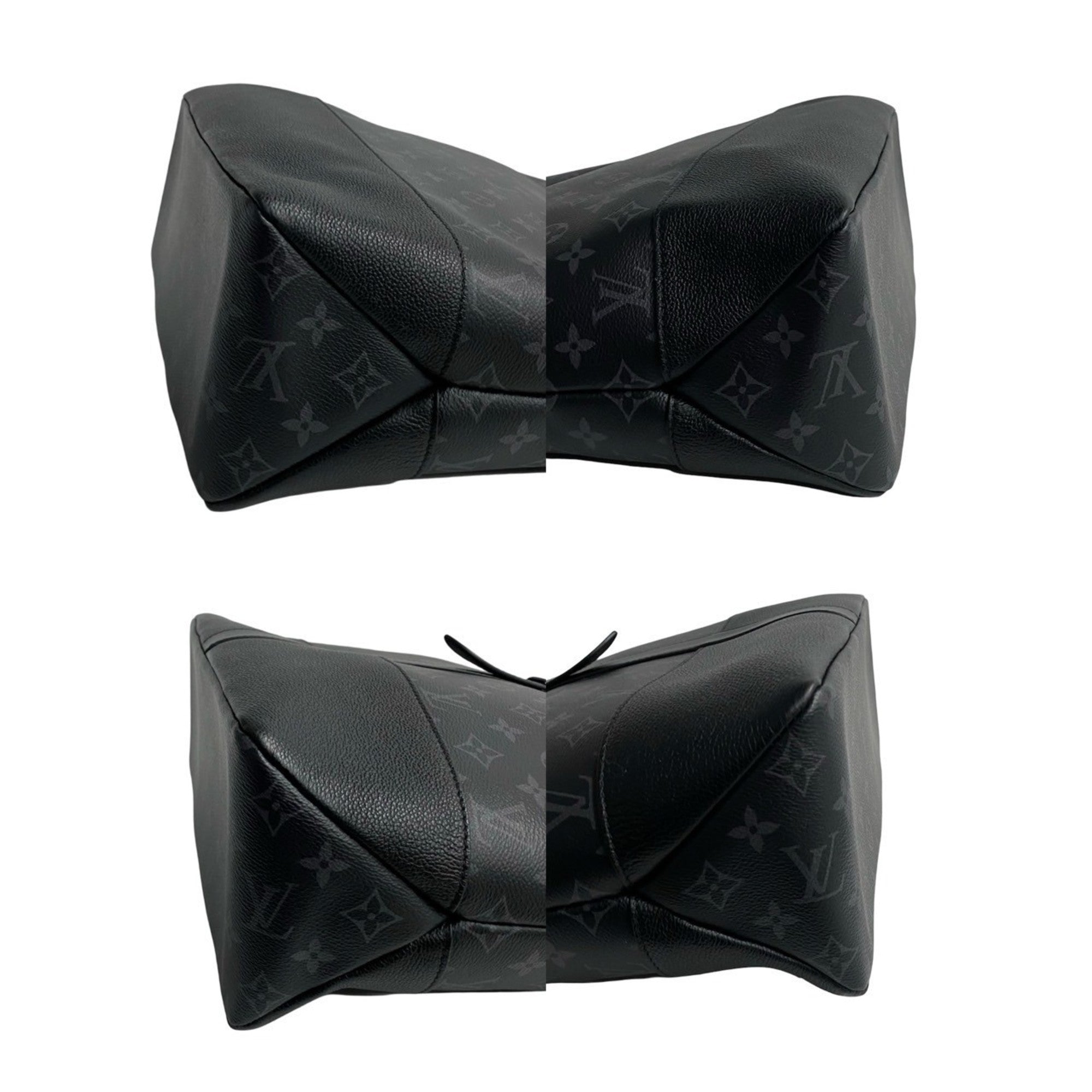 Louis Vuitton Black Leather Shoulder Bag Tote Bag