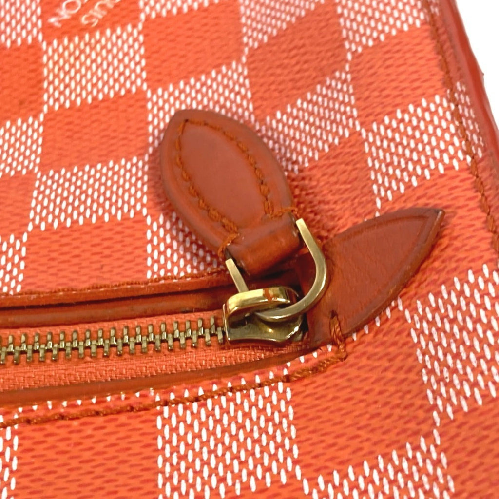 Louis Vuitton Damier Orange Pimont Damier Canvas Clutch Bag Pouch Shoulder Bag