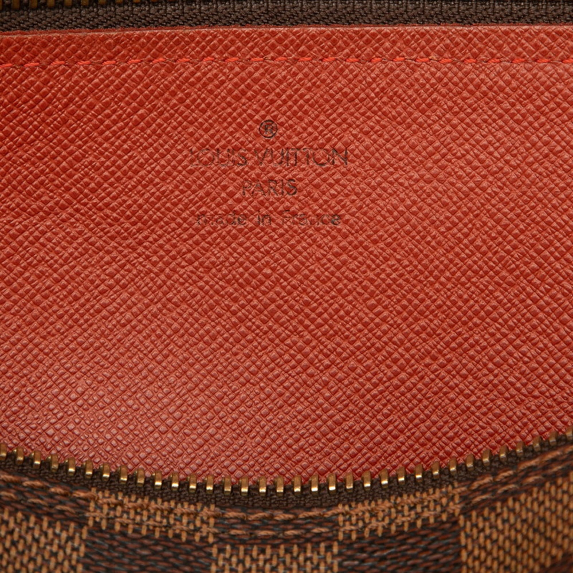 Louis Vuitton Brown Pvc Leather Handbag