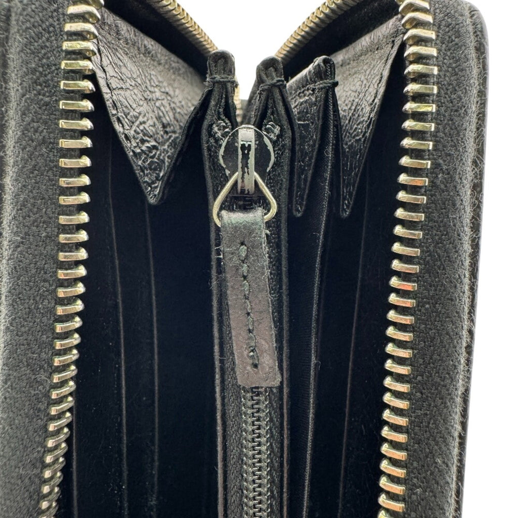 Gucci Black Leather Long Wallet (Bi-Fold) (Pre-Owned)