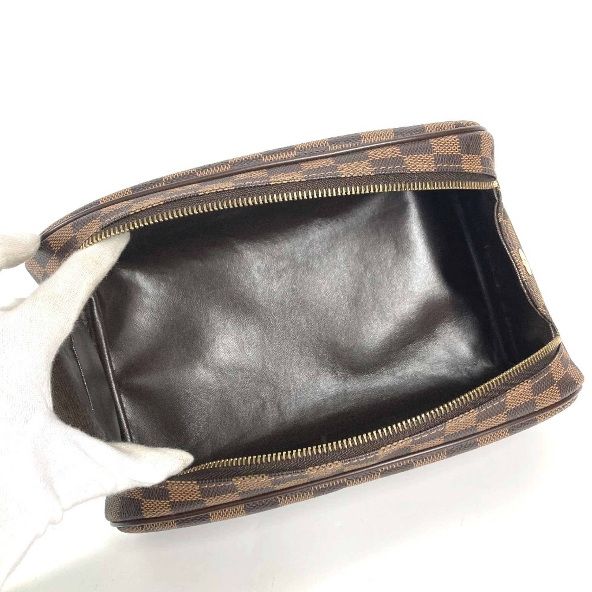Louis Vuitton Brown Ebene Damier Canvas Pouch