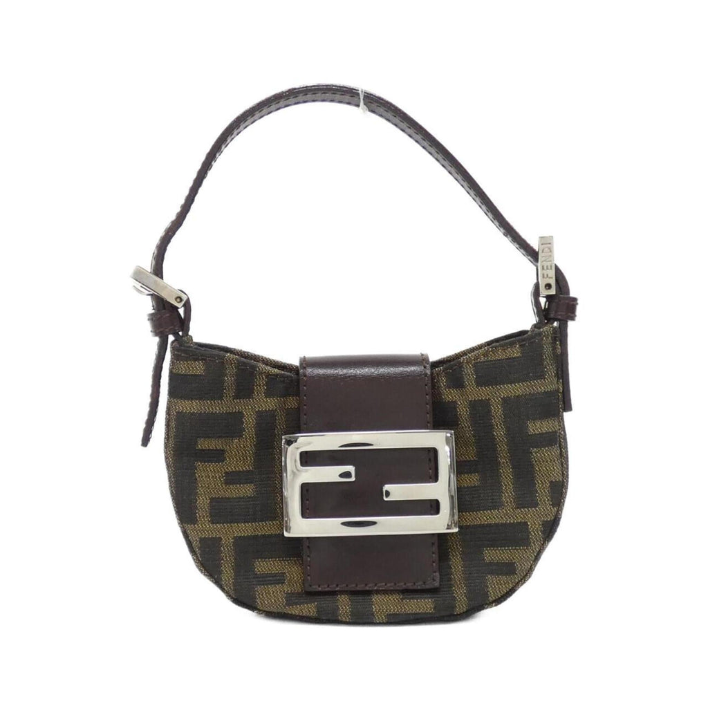 Fendi Silver Canvas Handbag