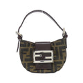 Fendi Silver Canvas Handbag