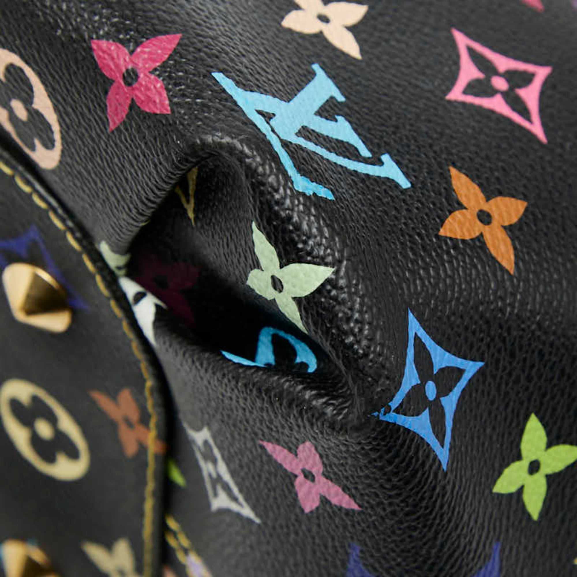 Louis Vuitton Black Multi-Color Noir Pvc Leather Shoulder Bag Tote Bag