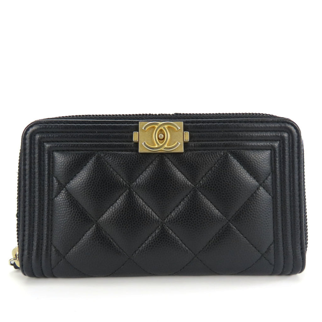 Chanel Black Grained Calfskin Coin Purse/Coin Case