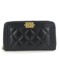 Chanel Black Grained Calfskin Coin Purse/Coin Case