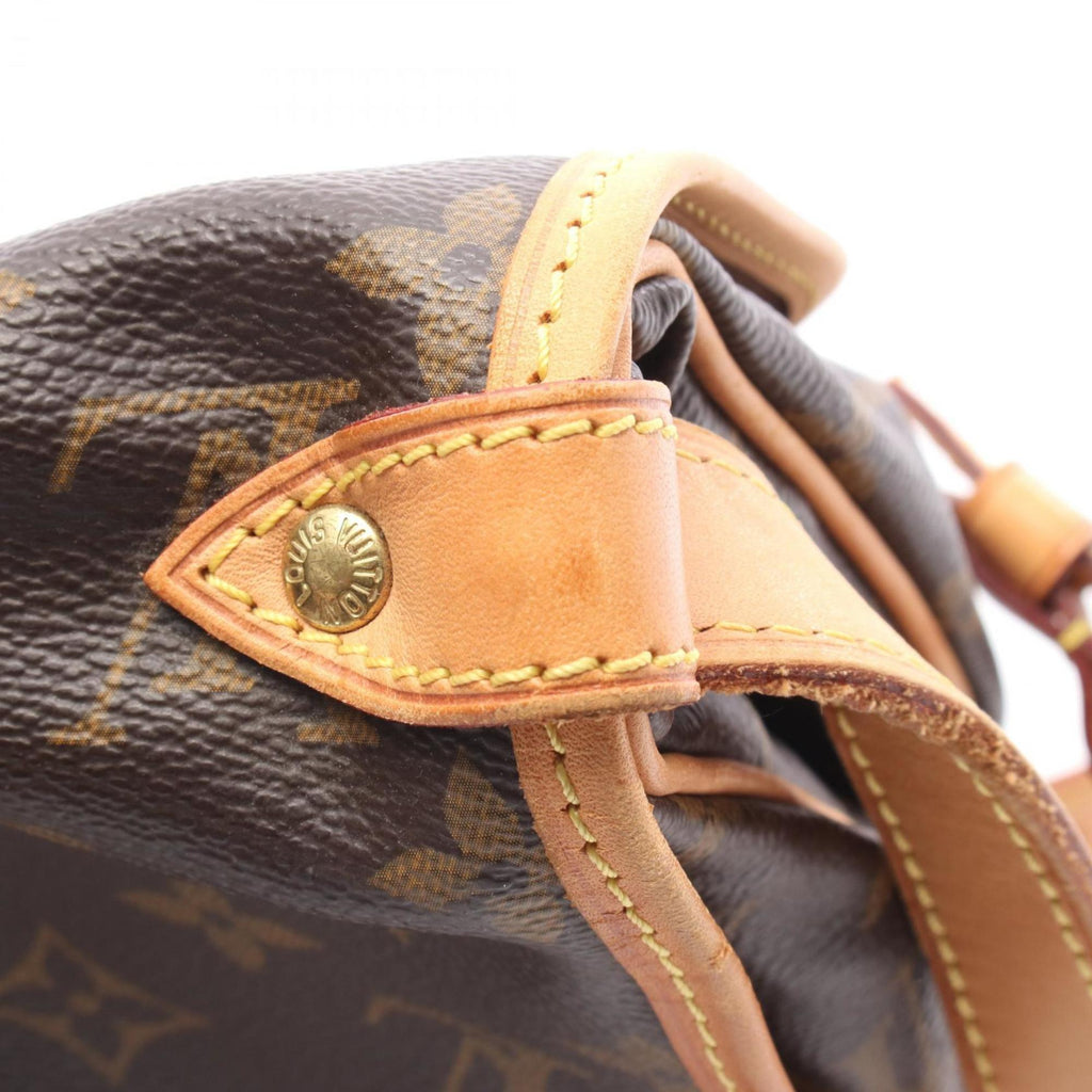 Louis Vuitton Brown Coated Canvas Leather Shoulder Bag