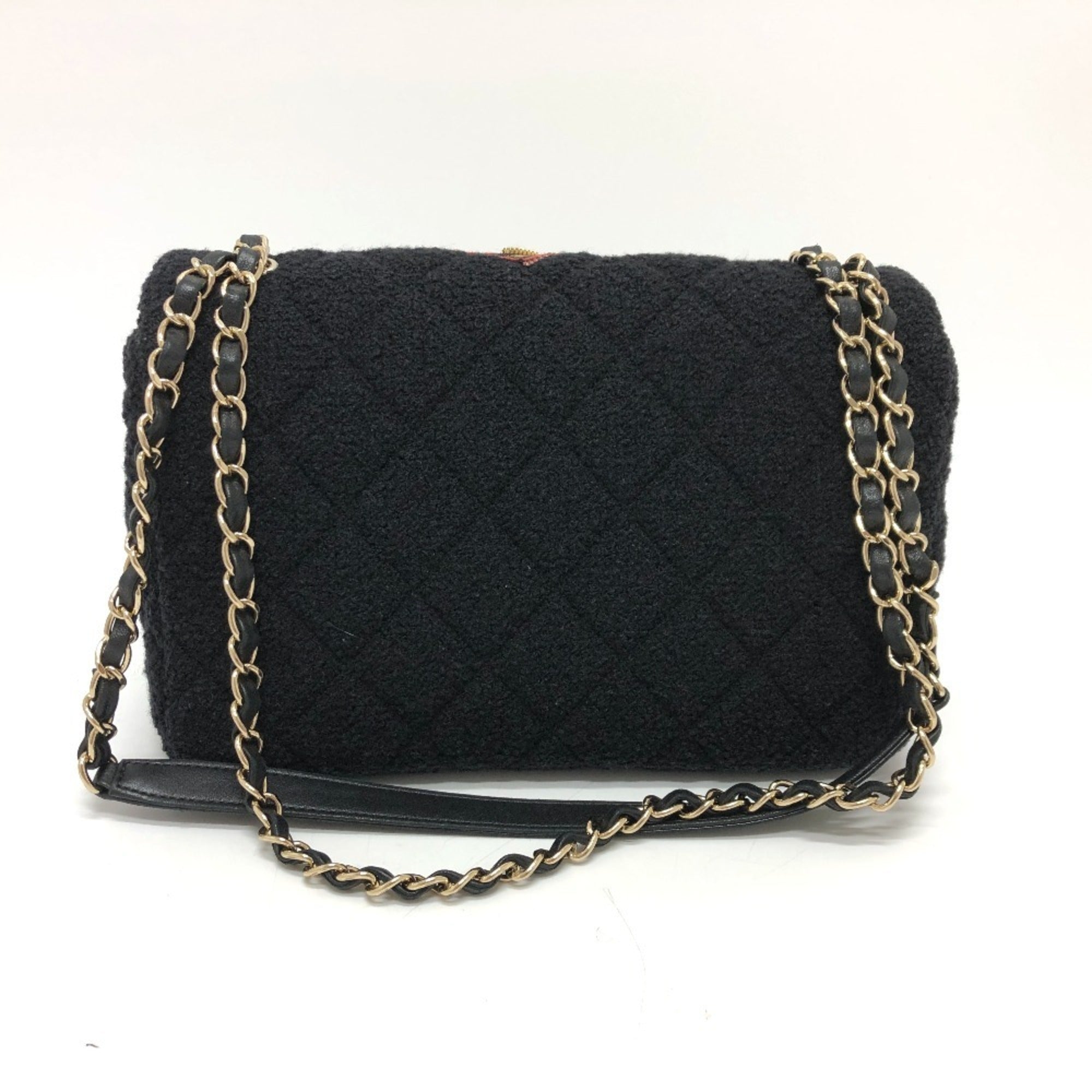 Chanel Black Canvas Shoulder Bag