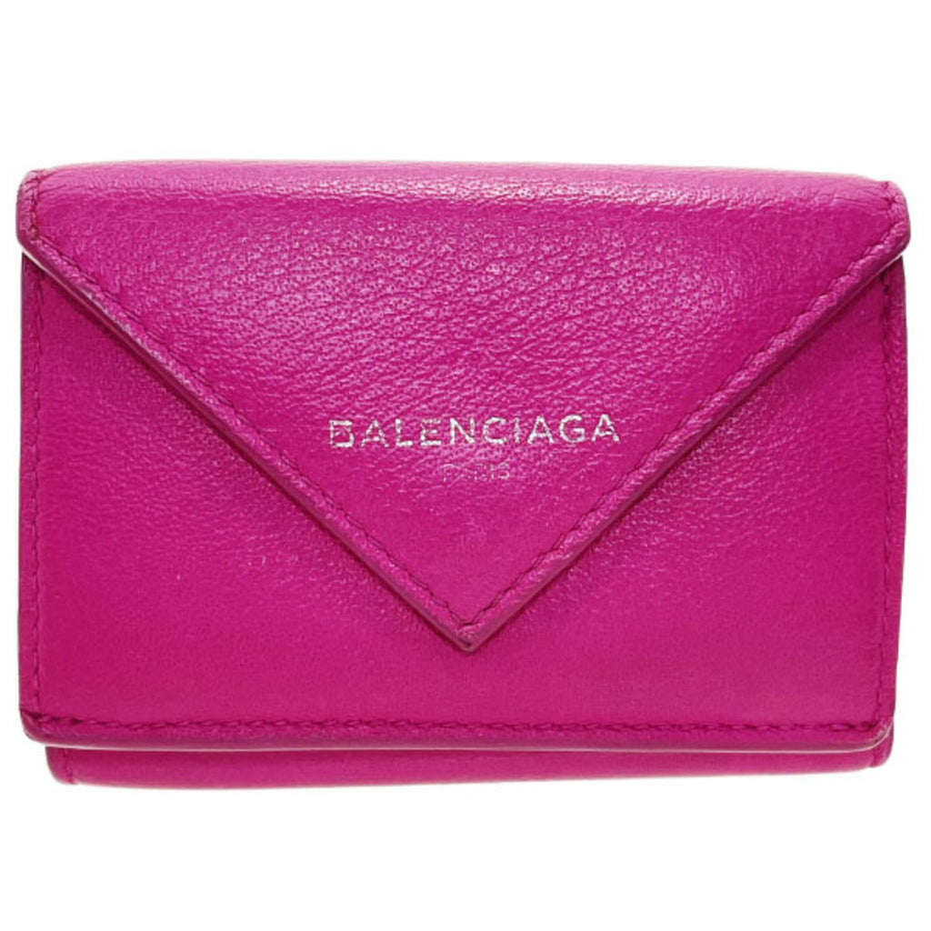 Balenciaga Pink Leather Wallet (Tri-Fold)