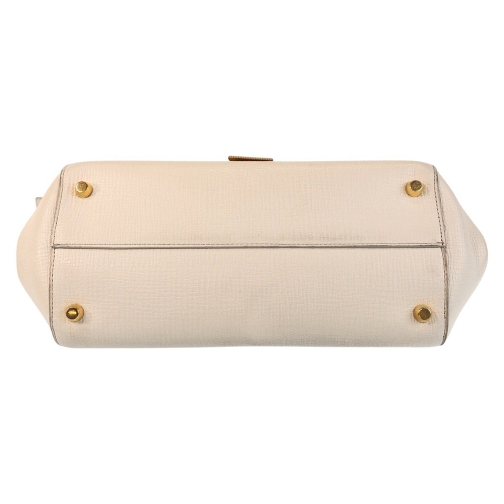 Bottega Veneta Ivory Leather Shoulder Bag