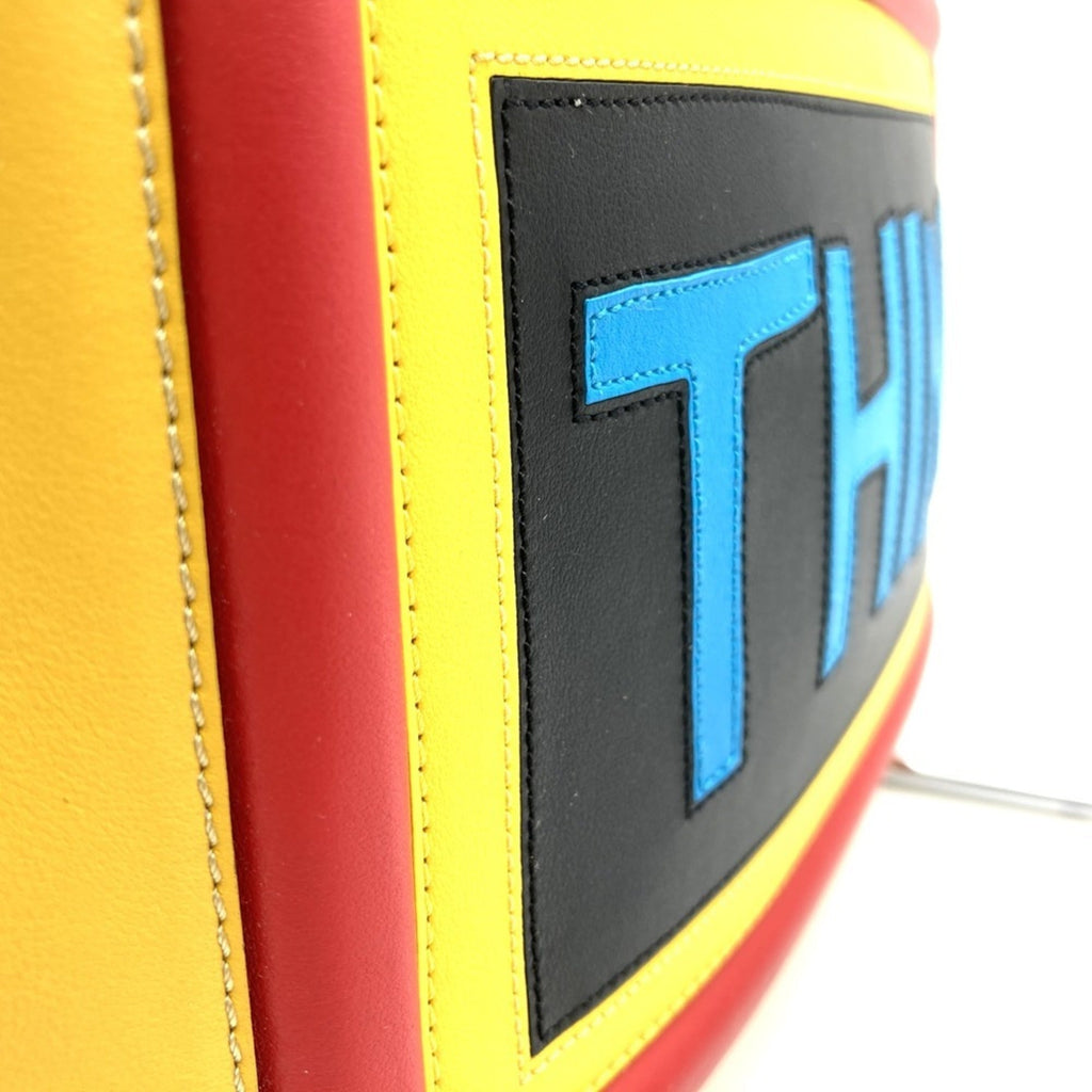 Fendi Yellow Leather Clutch Bag