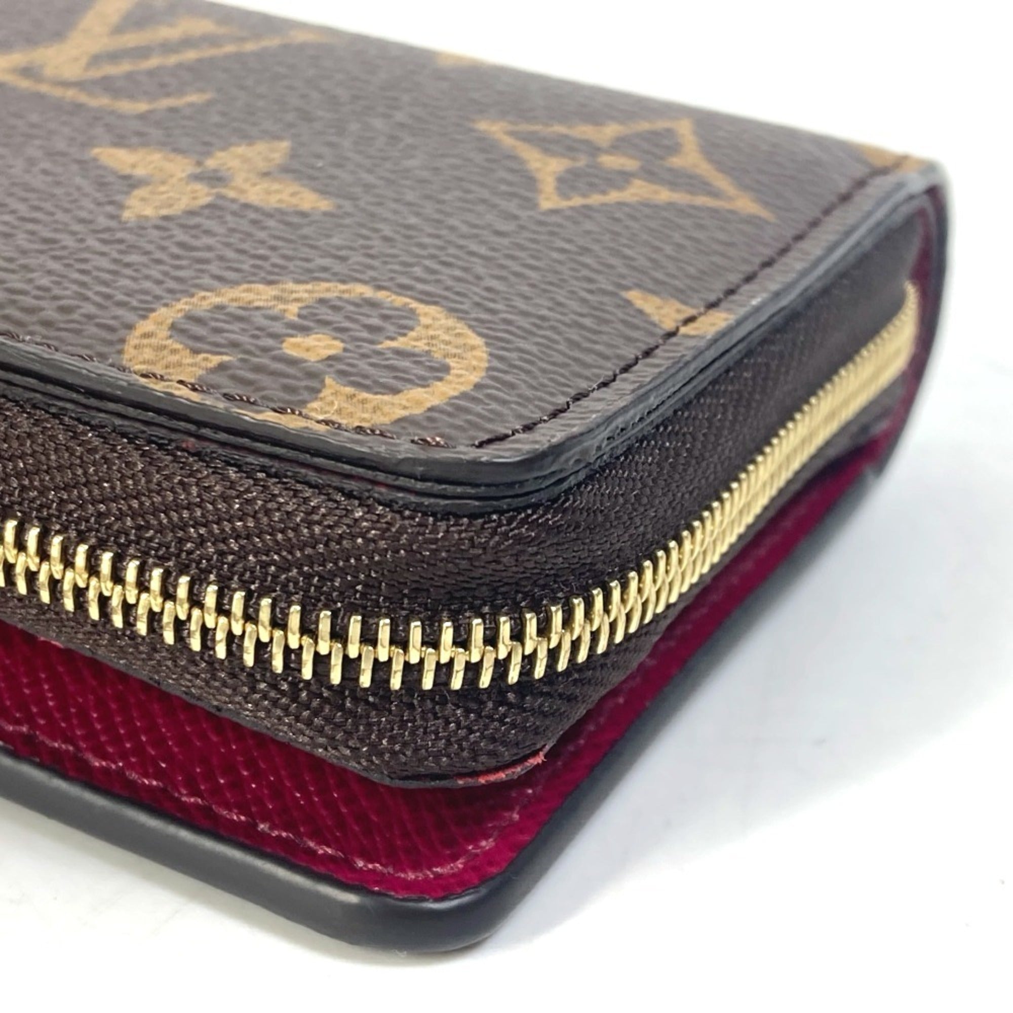 Louis Vuitton Monogram Brown Fuchsia Monogram Wallet