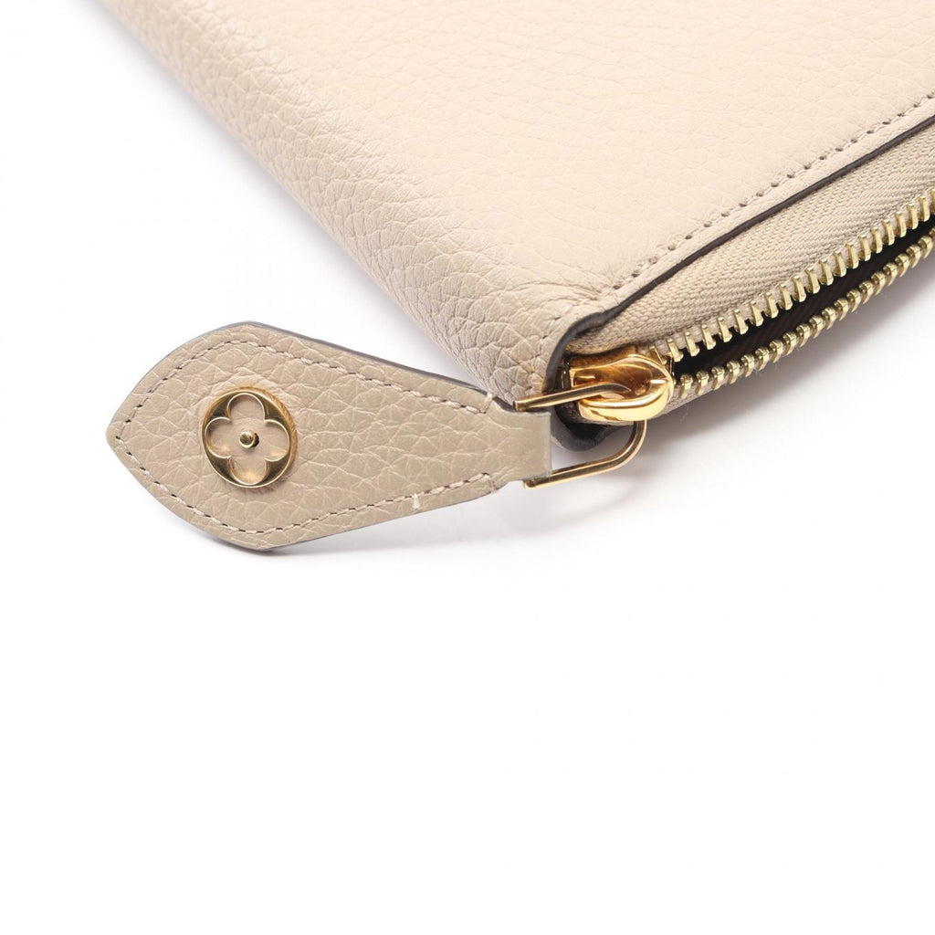 Louis Vuitton Beige Leather Long Wallet