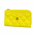 Chanel Yellow Grained Calfskin Coin Purse/Coin Case