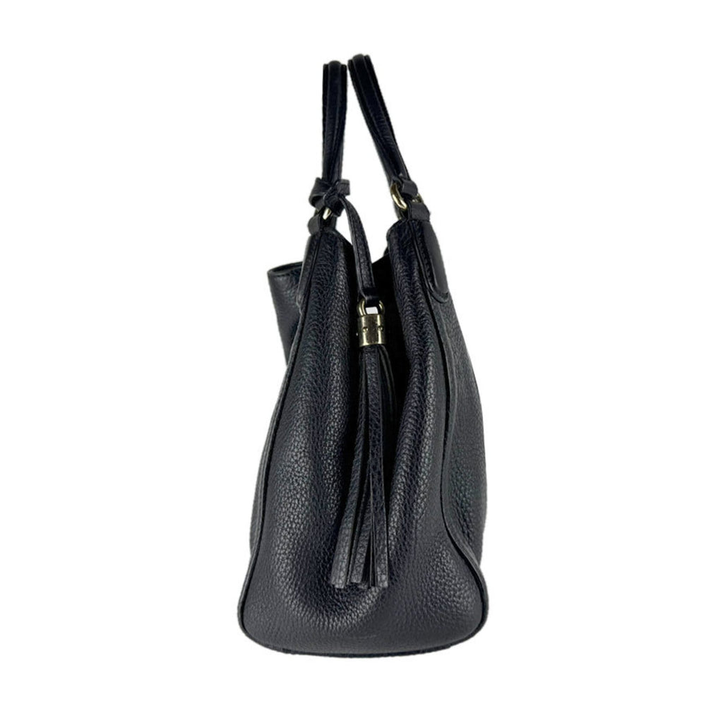 Gucci Black Leather Handbag Shoulder Bag (Pre-Owned)