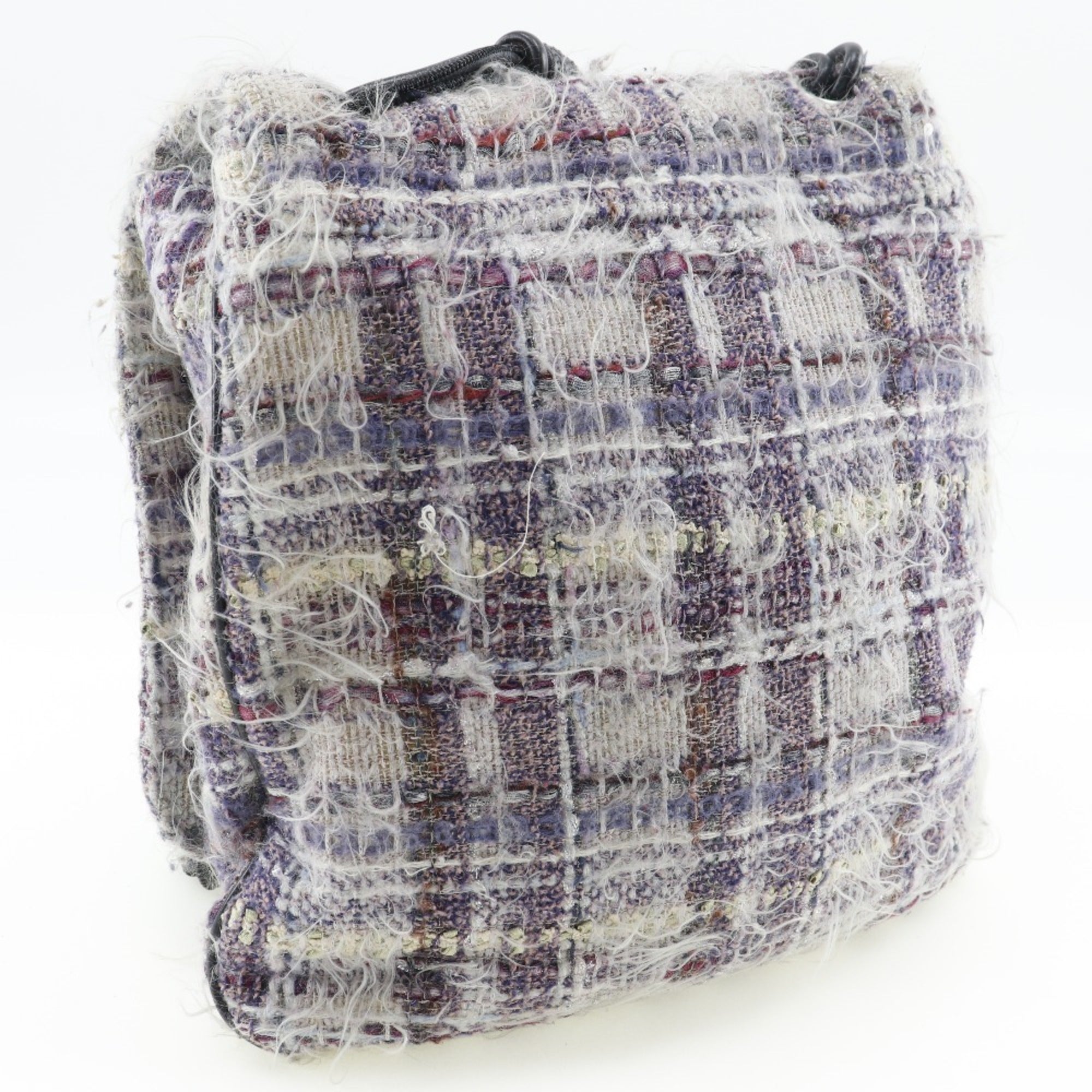 Chanel Purple Tweed Shoulder Bag