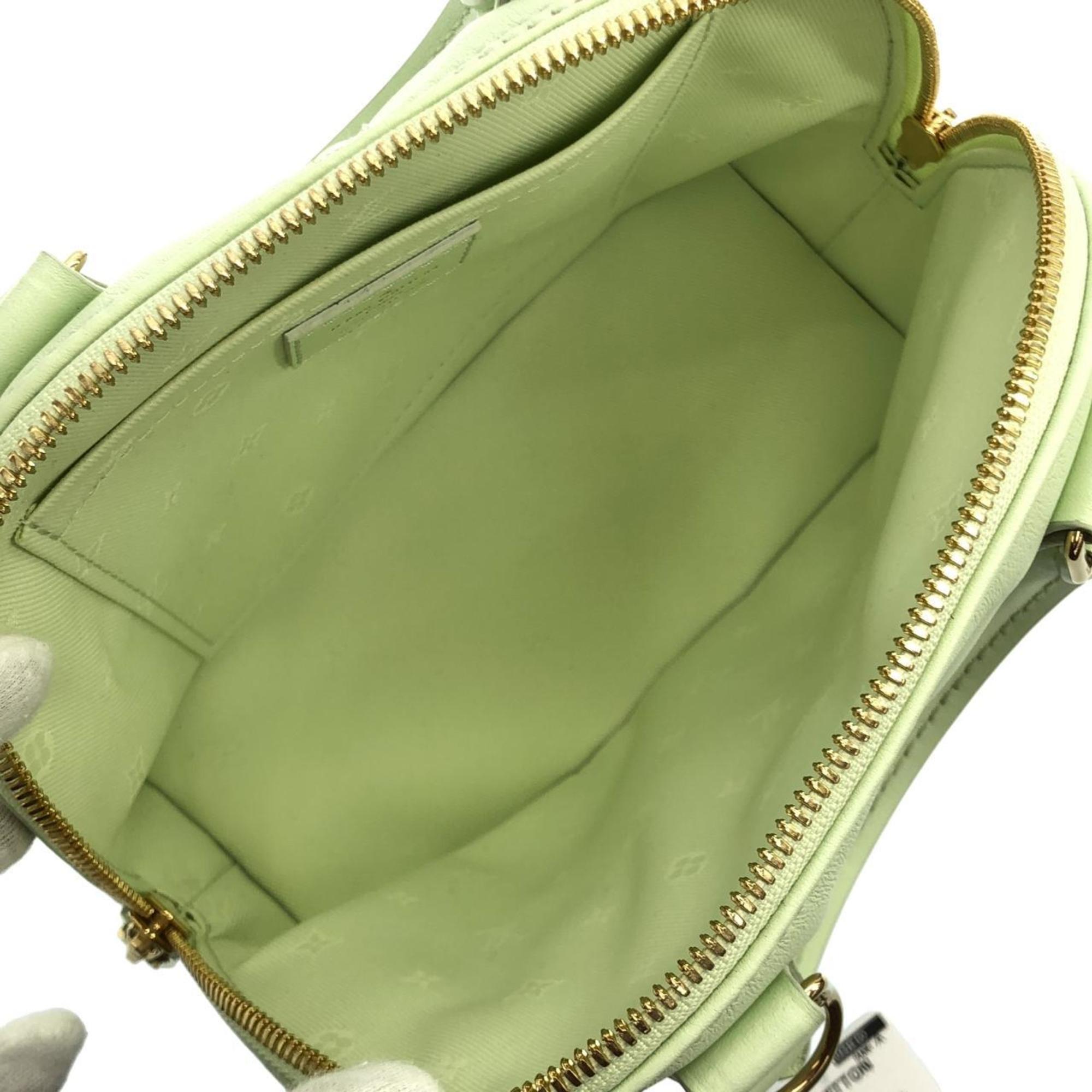 Louis Vuitton Light Green Vert Leather Handbag