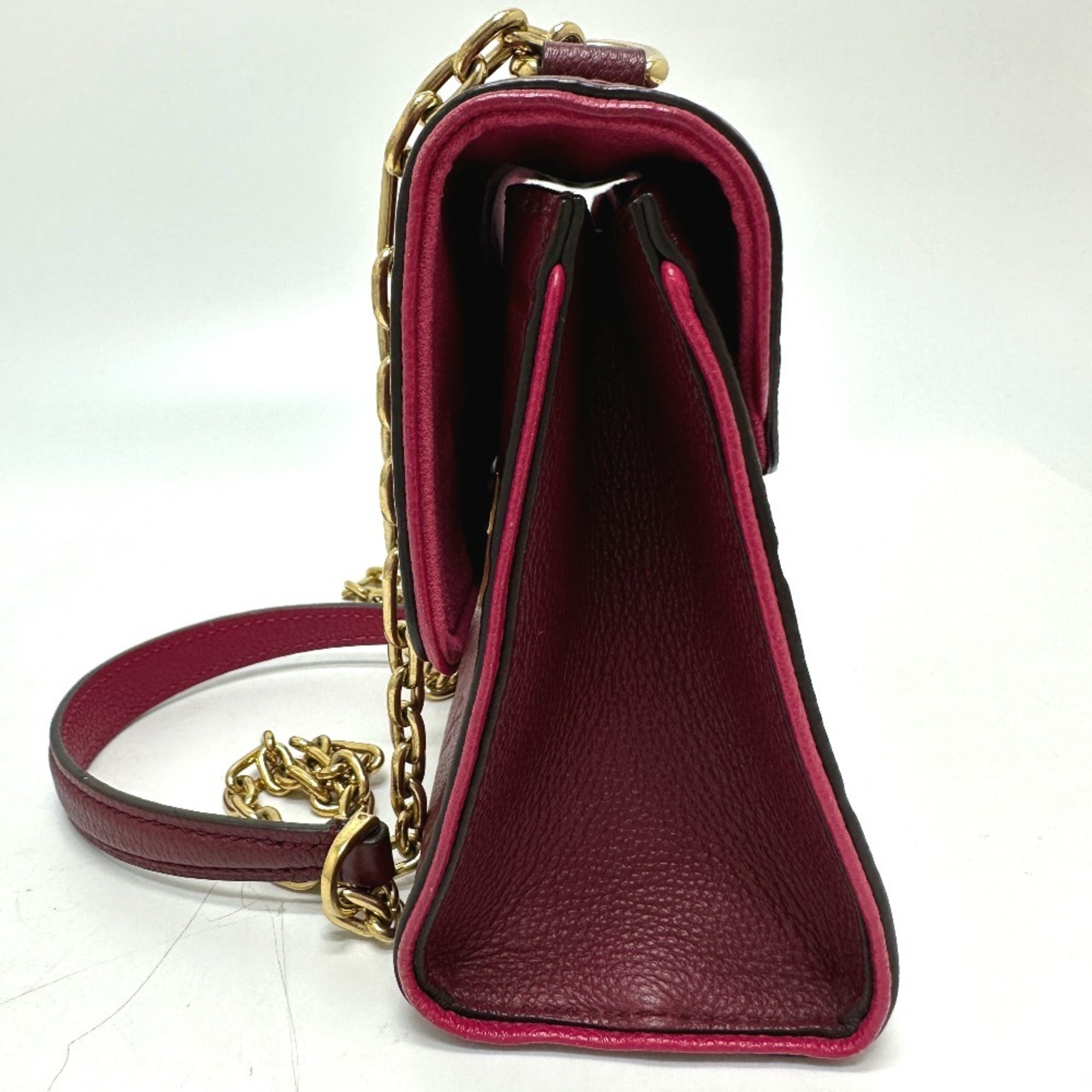 Louis Vuitton Red Color Monogram Empreinte Pochette Shoulder Bag