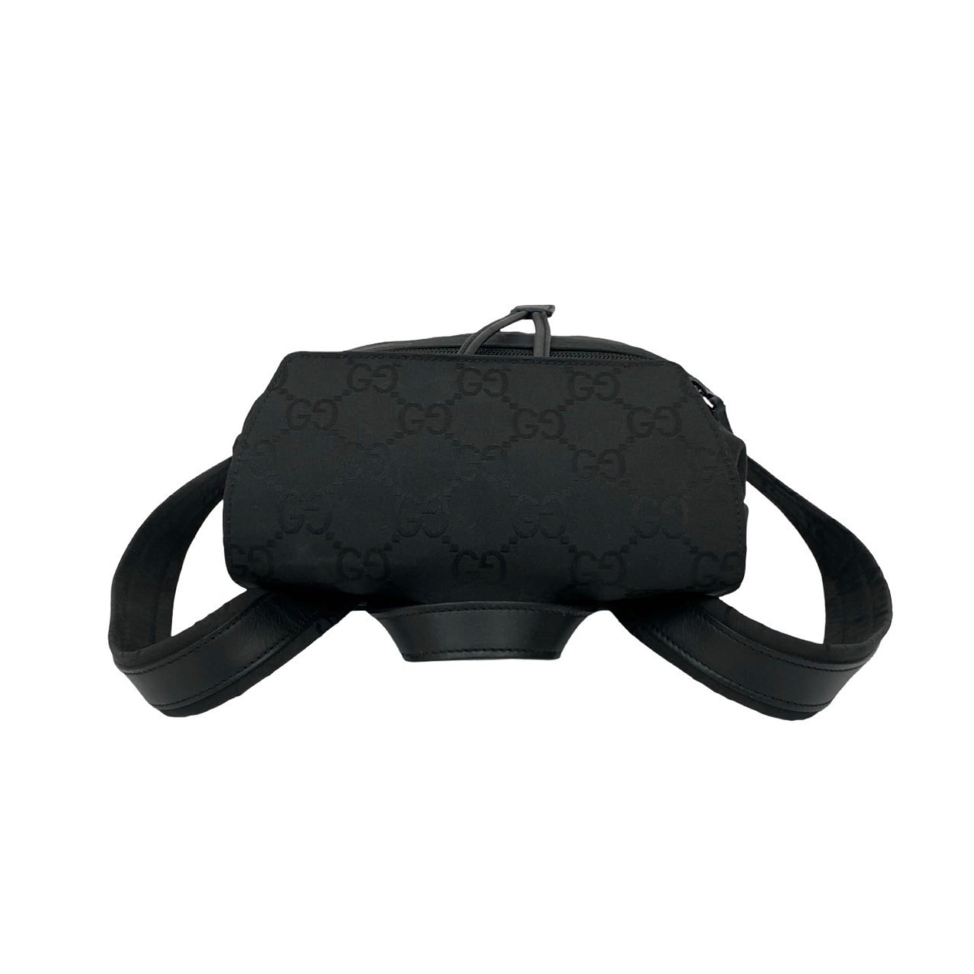 Gucci Black Nylon Leather Backpack (Pre-Owned)
