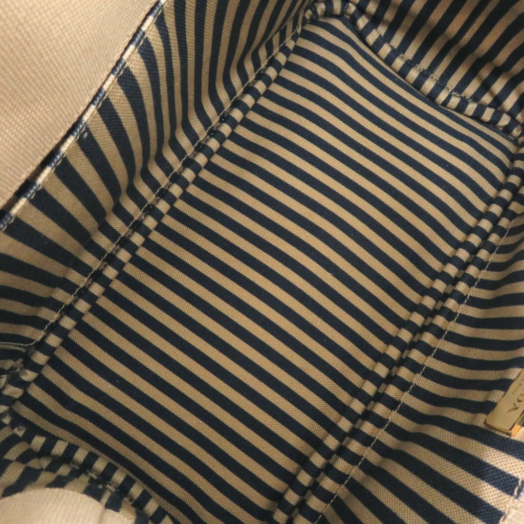 Prada Beige Canvas Tote Bag