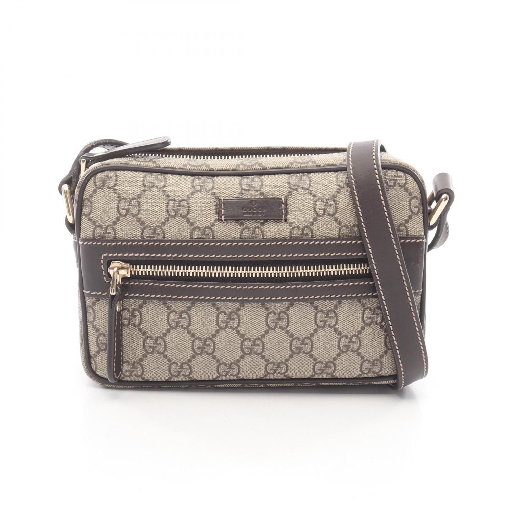 Gucci Beige Brown Pvc Leather Handbag Shoulder Bag (Pre-Owned)