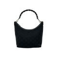 Gucci Black Nylon Leather Handbag Shoulder Bag Tote Bag (Pre-Owned)