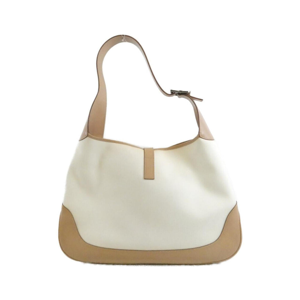 Gucci Beige Canvas Leather Shoulder Bag (Pre-Owned)