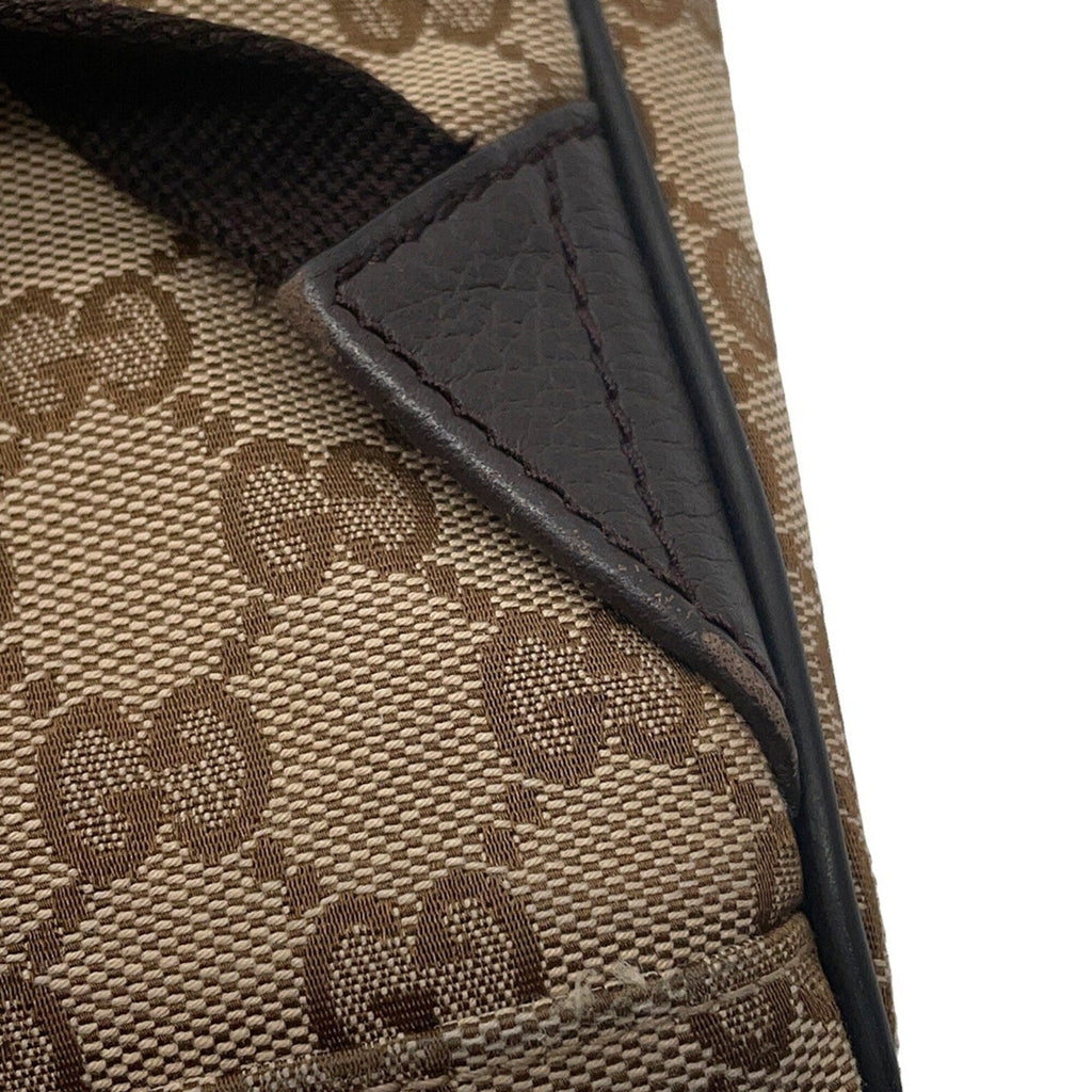 Gucci Beige Brown Gg Canvas Backpack Handbag (Pre-Owned)