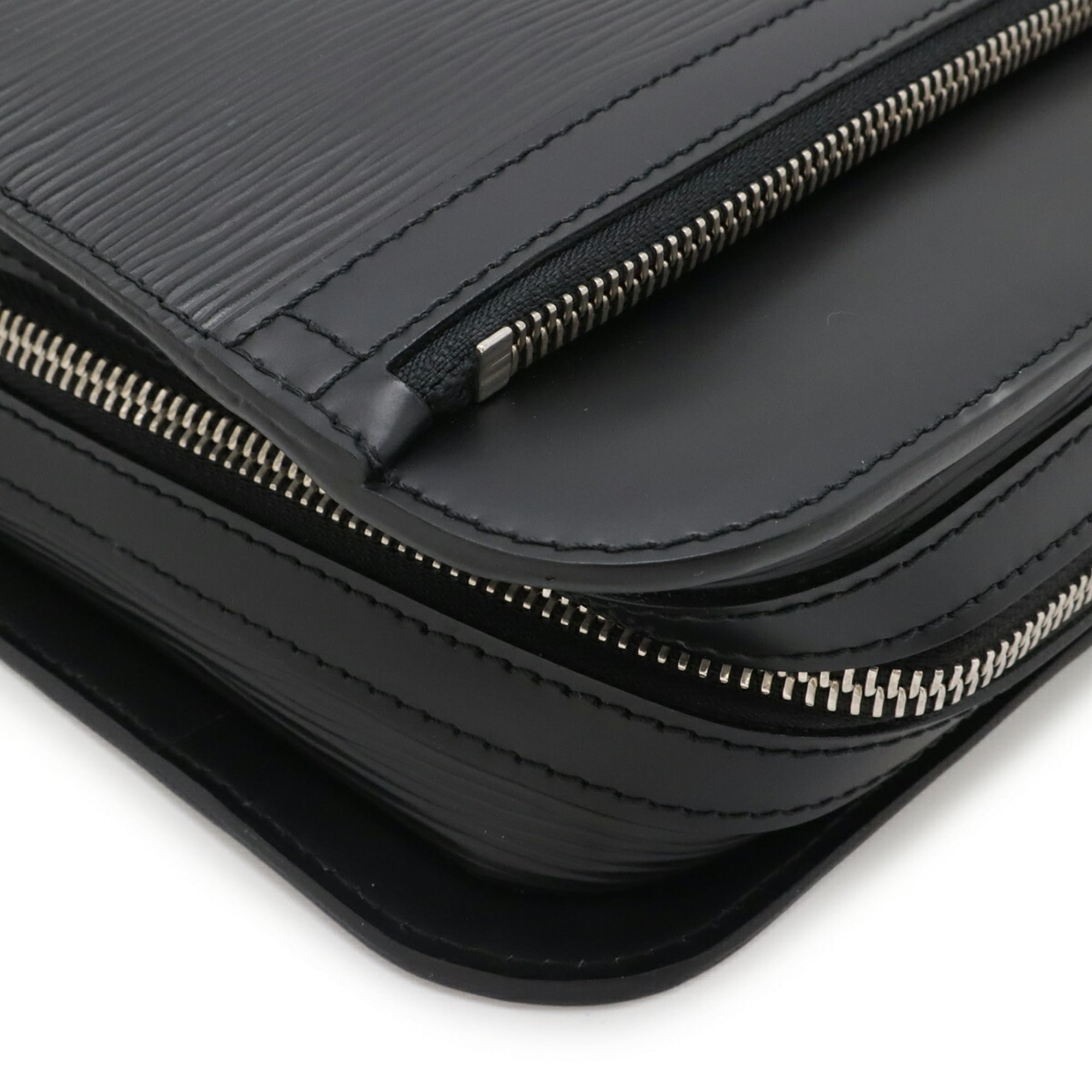 Louis Vuitton Black Noir Epi Leather Clutch Bag