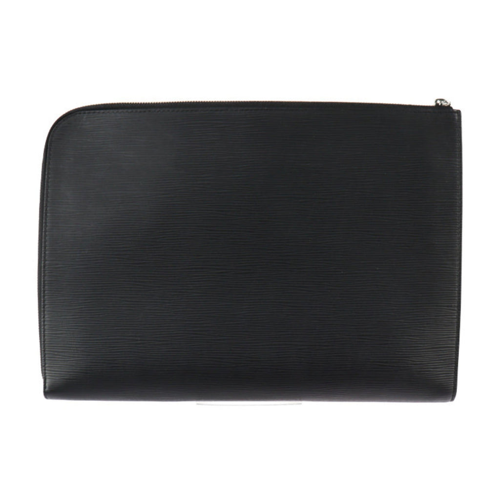 Louis Vuitton Black Yellow Epi Leather Clutch Bag Handbag Pochette Pouch