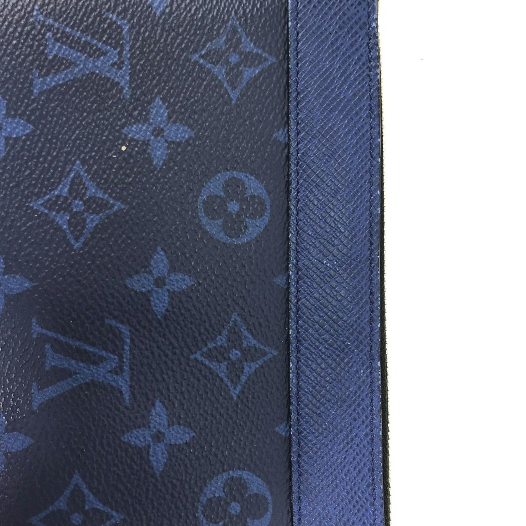 Louis Vuitton Blue Taigarama Clutch Bag Pochette Pouch