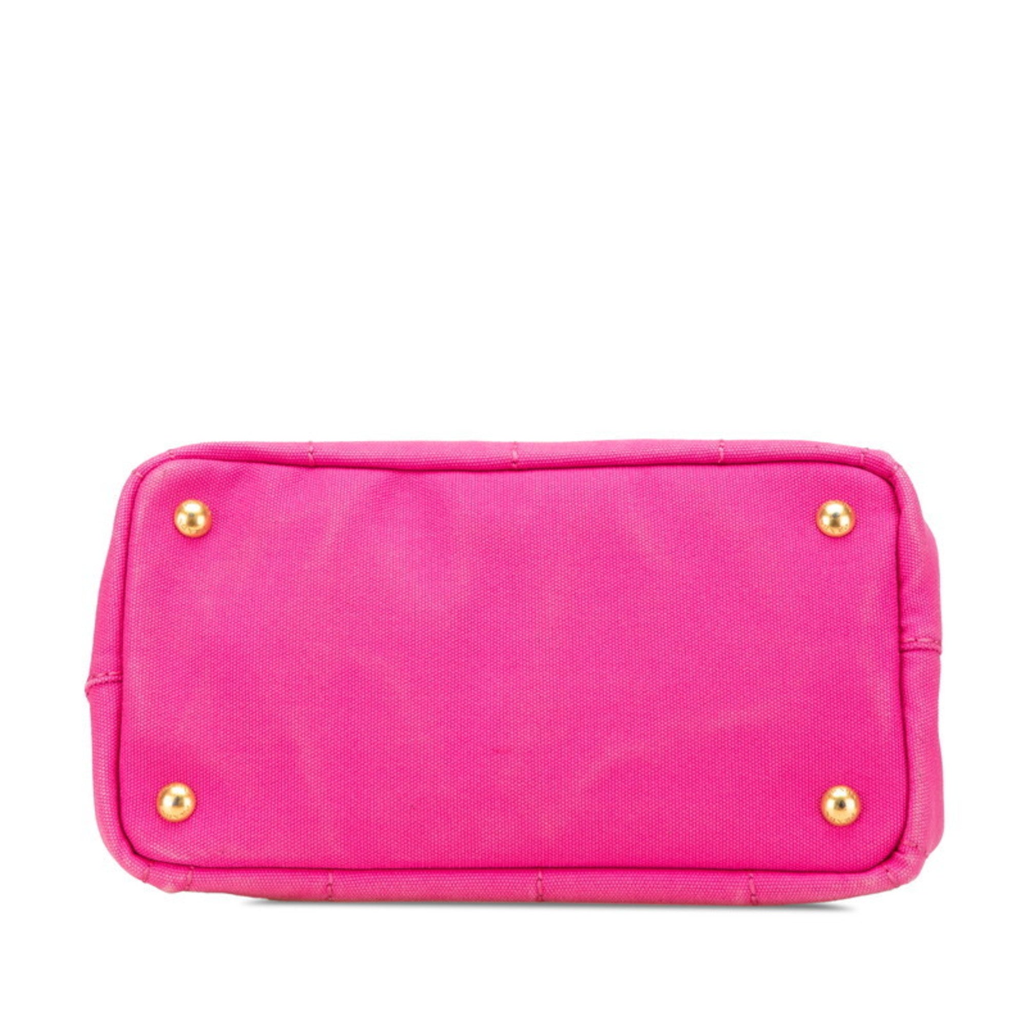 Prada Canapa Pink Canvas Handbag Shoulder Bag