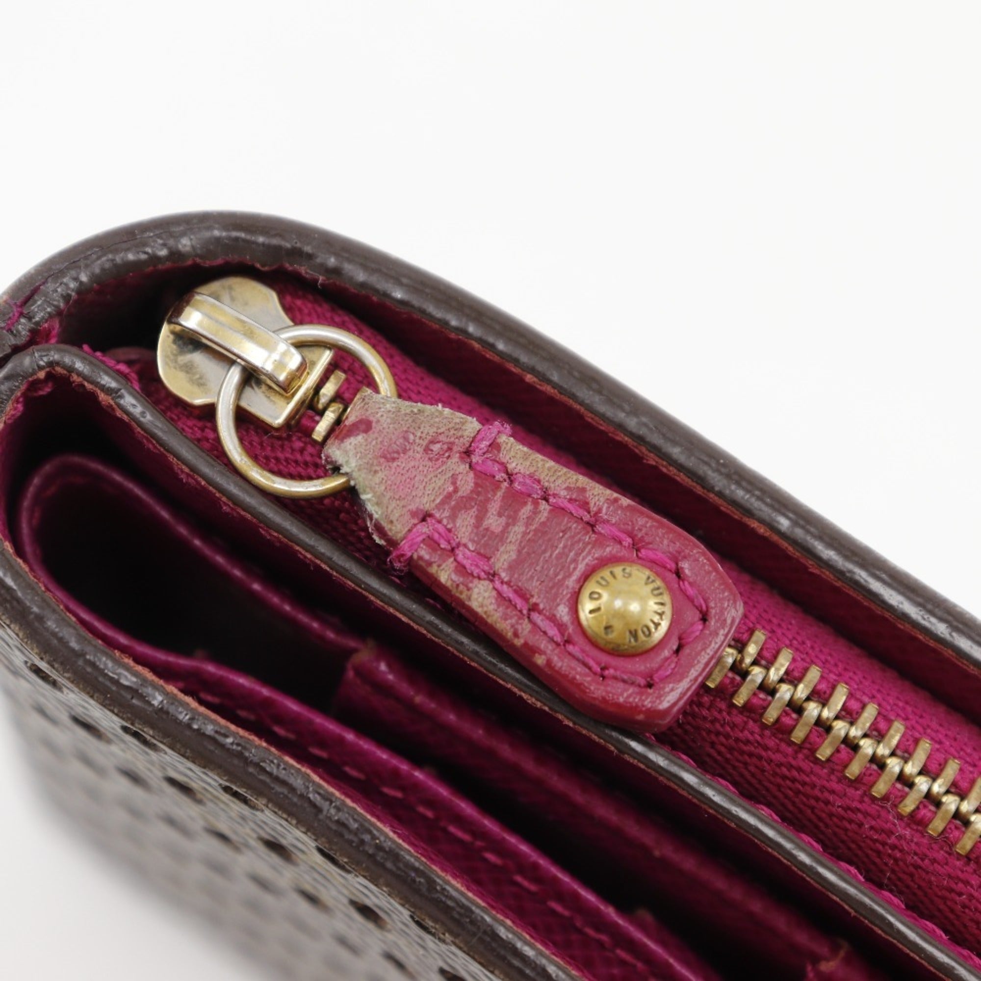Louis Vuitton Brown Fuchsia Monogram Pink Monogram Wallet