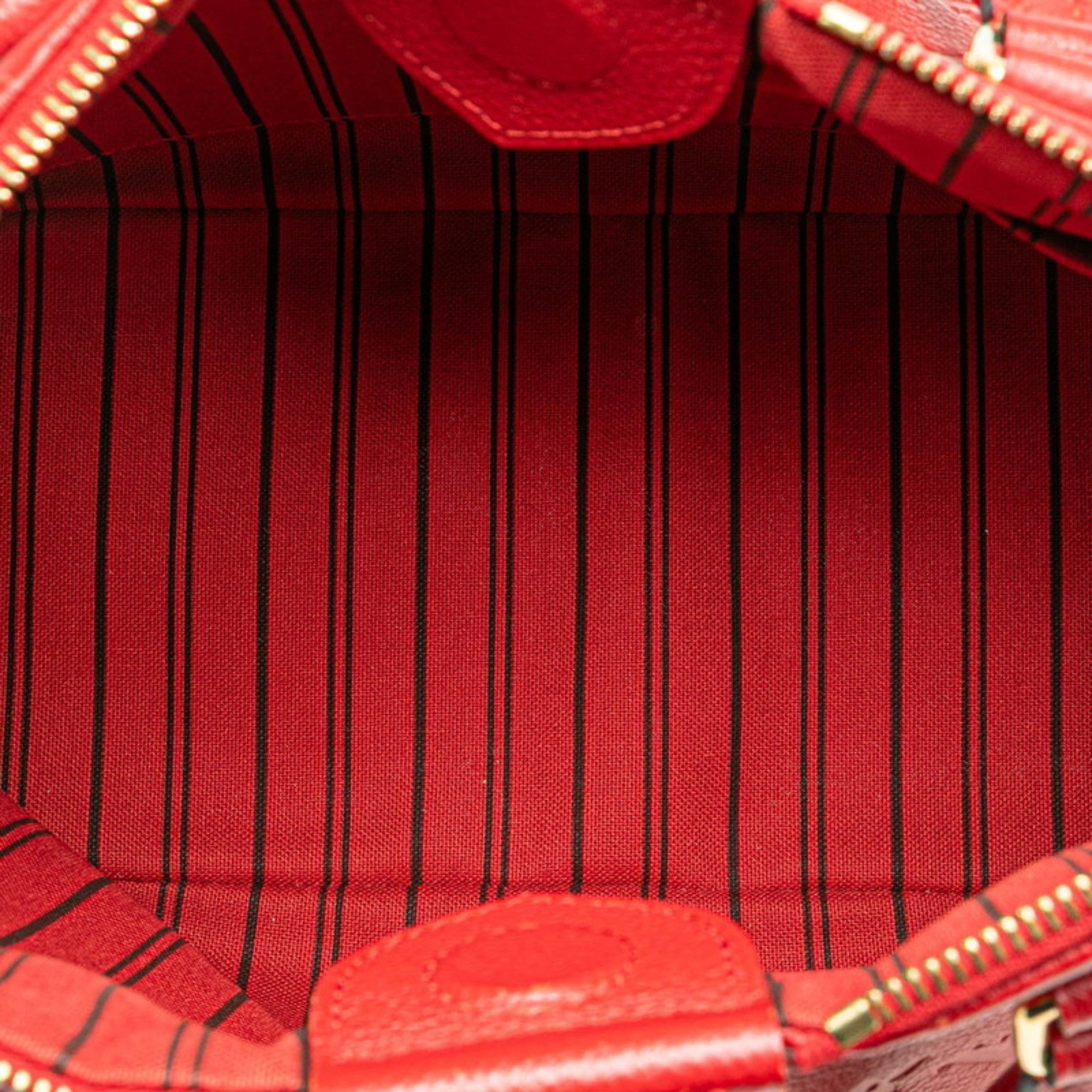 Louis Vuitton Cerise Red Color Leather Handbag Shoulder Bag