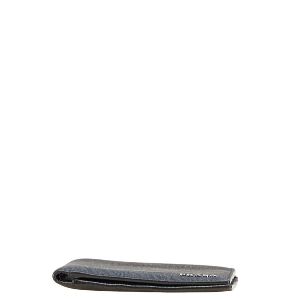 Prada Black Navy Leather Wallet (Bi-Fold)