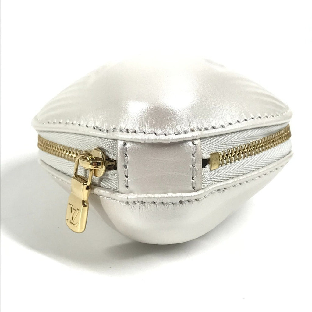 Louis Vuitton White Leather Coin Purse/Coin Case