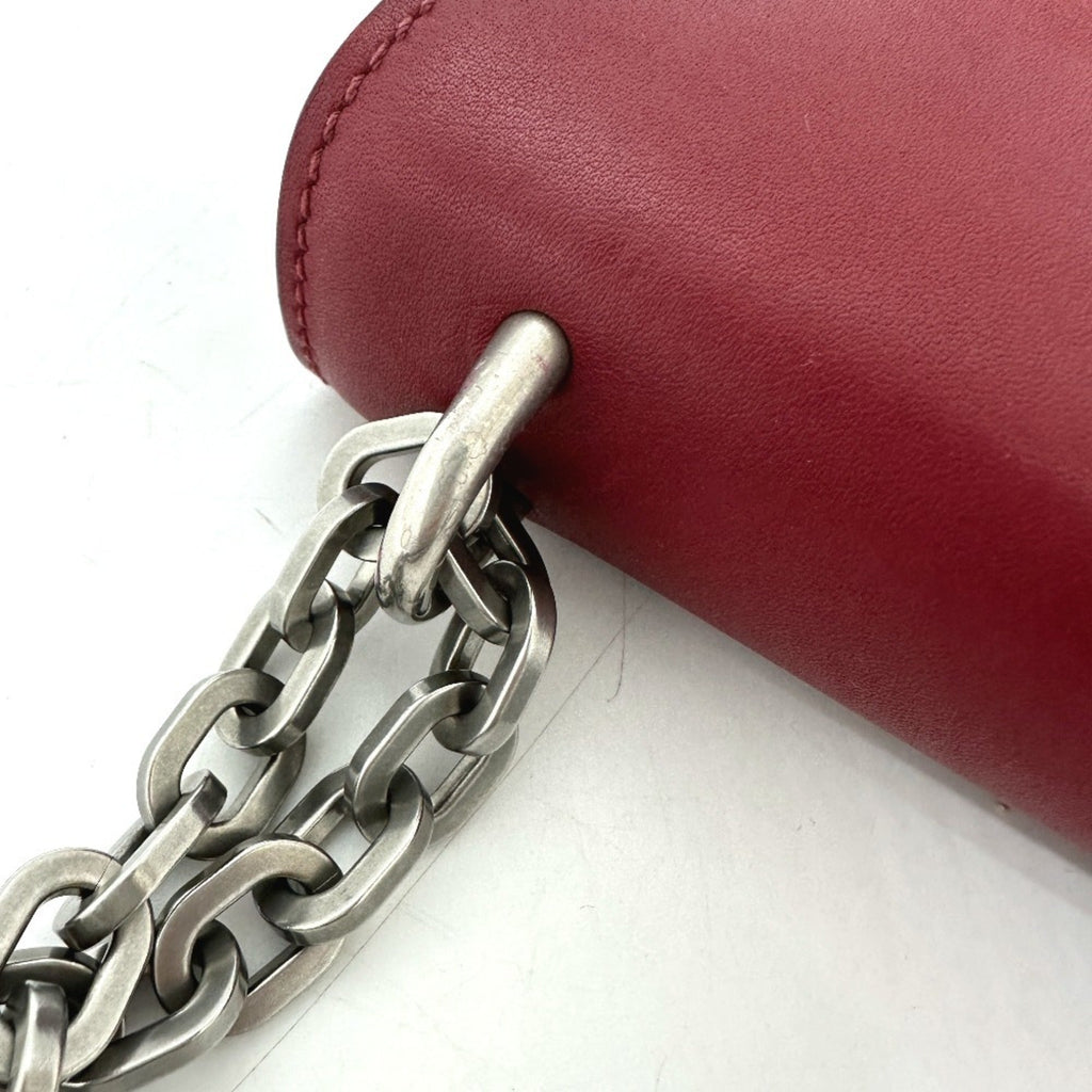 Prada Red Color Leather Shoulder Bag