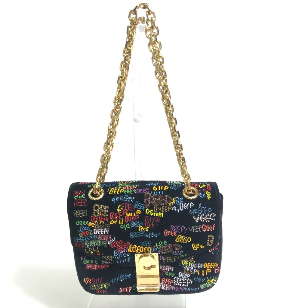 Celine Black Leather Shoulder Bag