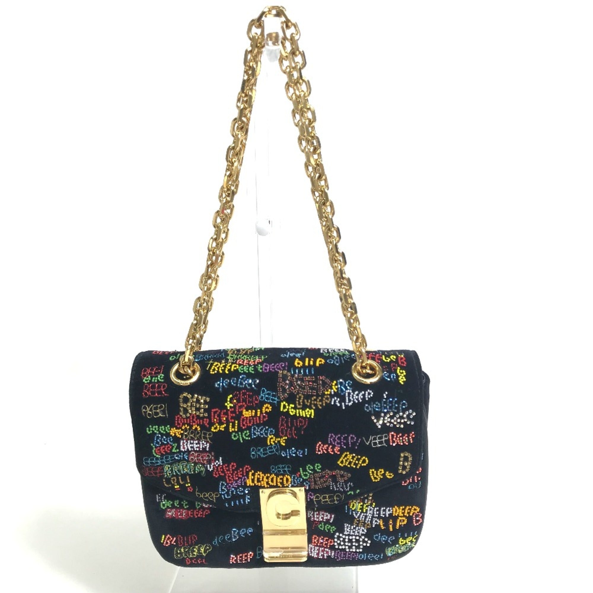 Celine Black Leather Shoulder Bag