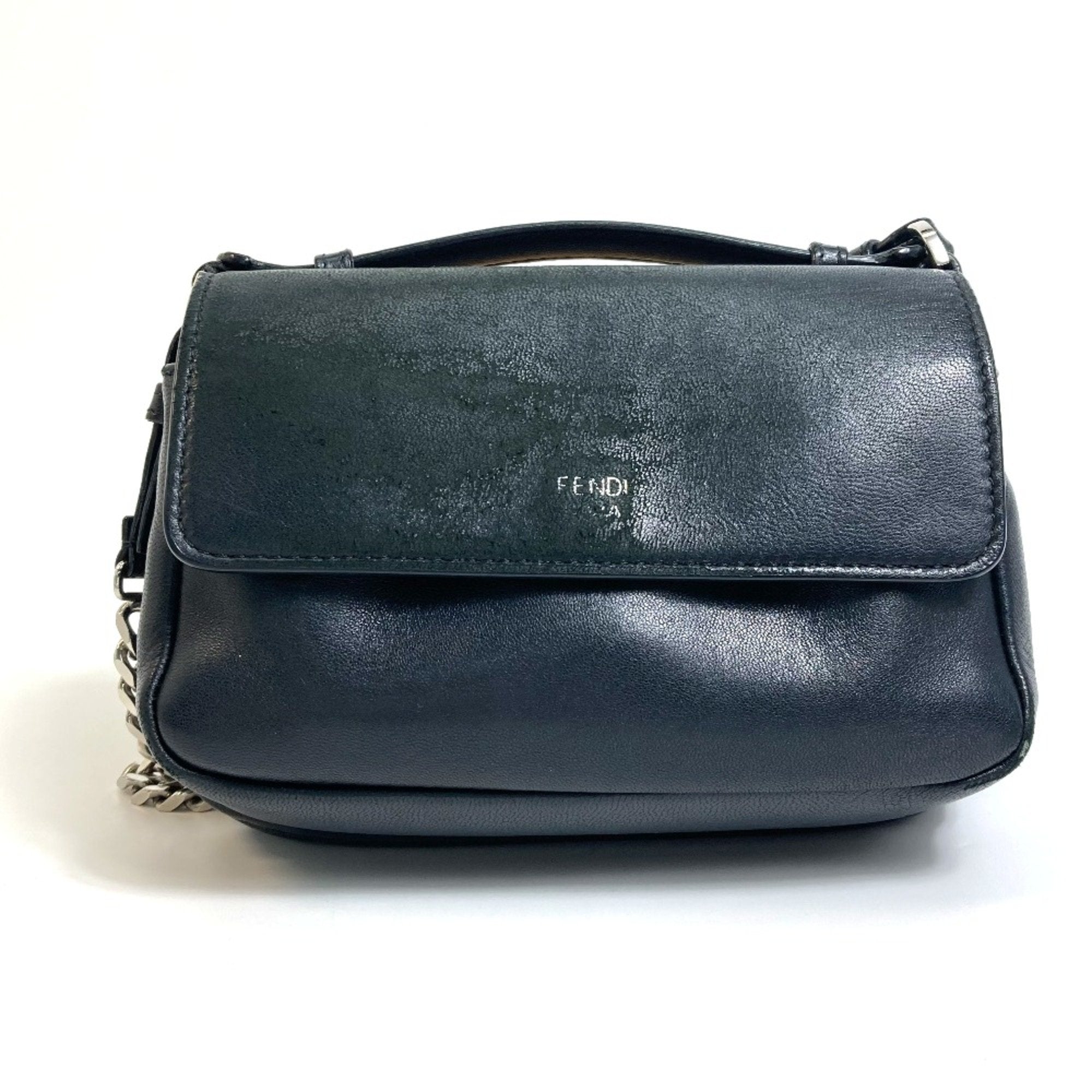 Fendi Black Leather Shoulder Bag