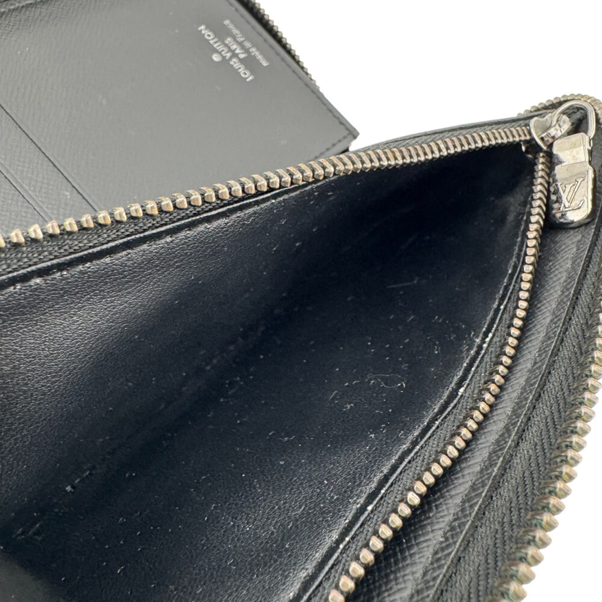 Louis Vuitton Black Leather Long Wallet