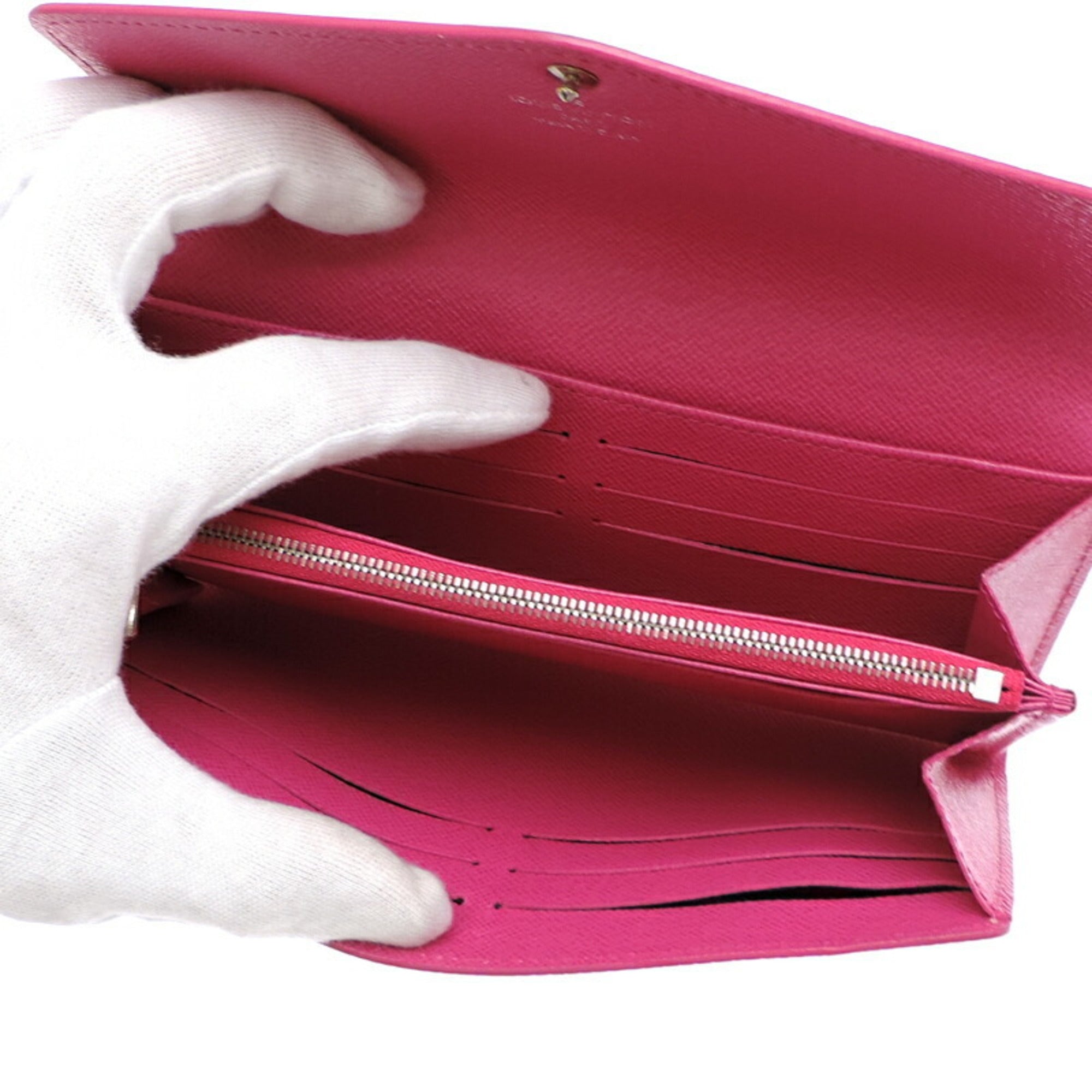 Louis Vuitton Black Hot Pink Noir Pink Epi Leather Long Wallet